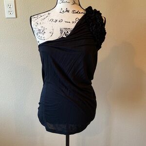 Black one shoulder top
